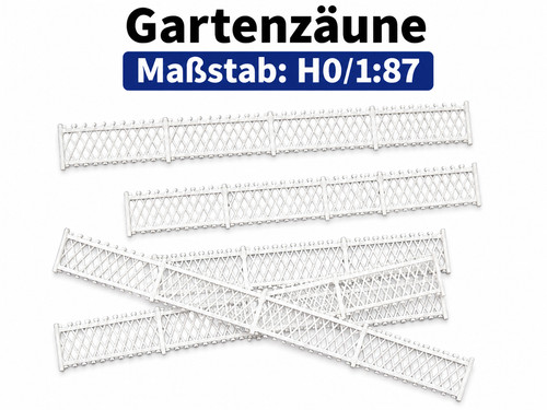 10x gartenzaun zaun - h0,