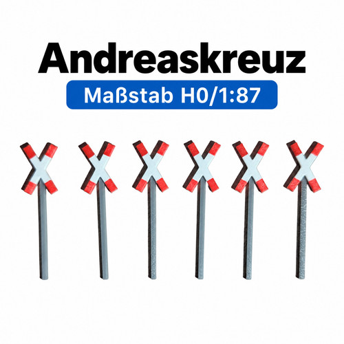6x andreaskreuz - 1:87,