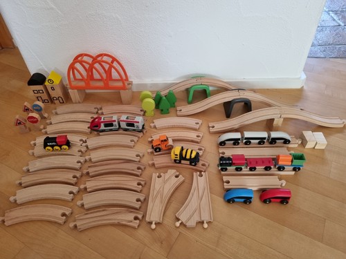 Holz eisenbahn konvolut brio - eisenbahn,