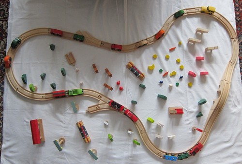 Große holzeisenbahn kinder - holzeisenbahn,